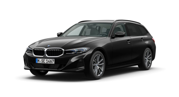 BMW 320d Touring in der Farbe Saphirschwarz metallic
