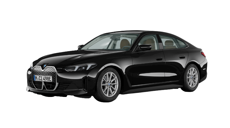 BMW i4 eDrive35 Gran Coupé in der Farbe Schwarz Uni