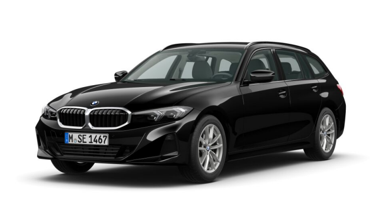 Modell eines BMW 318i Touring in der Farbe Schwarz uni