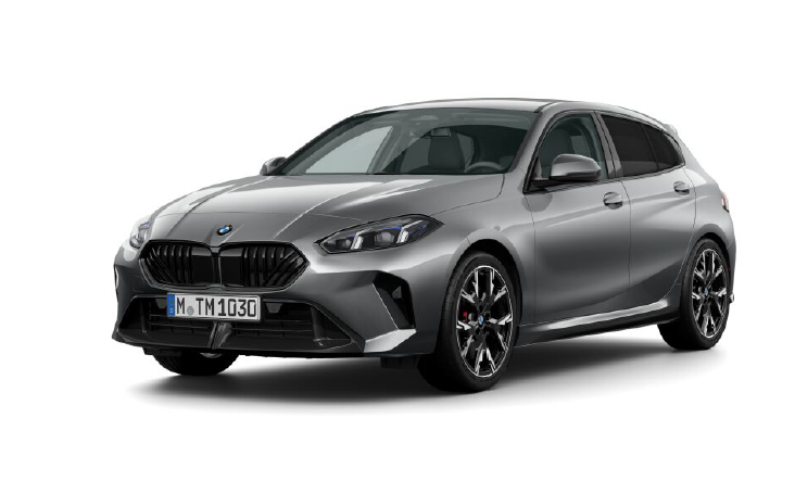 BMW 120 in der Farbe Skyscraper Grau metallic