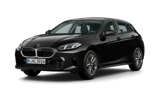 BMW 120 in der Farbe Schwarz uni